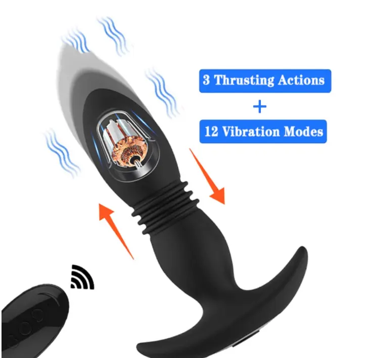 Remote Control 7 modes Butt Plug Thrusting Anal Prostate Massagers Featured Image