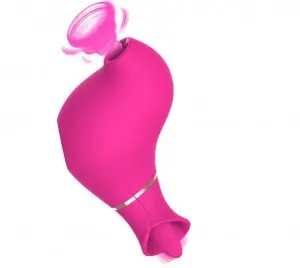10 Frequency Tongue Licking + Sucking Vibrator Toy For Women