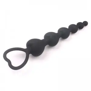 LoveIy Heart Shaped Prostate Massager with Safe Pull Ring