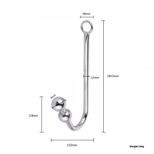 Metal Anal Hook Ball Ring Prostate Massager