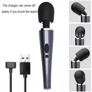 Rechargeable powerful multi speeds clitoris stimulator sex wand