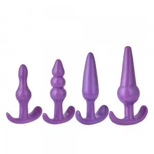 4-Piece Pleasure Plug Toy Anal Plug Stick Beginner Training Anales Trainer Set
