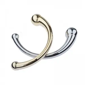 Metal Curved Double-Ended G-spot Massage Masturbation Sex Toy