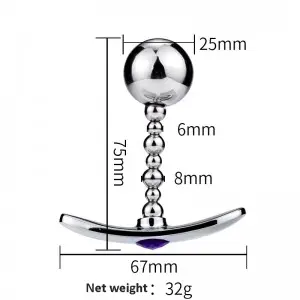 Anal Beads Metal Crystal Jewelry Anal Plug Prostate Massager