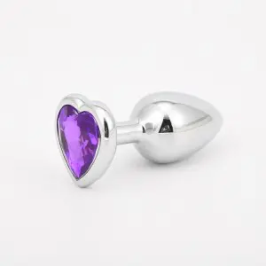 Luxury Metal Butt Toys Heart Shaped Anal Trainer Jewel Butt Plug