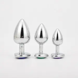 Luxury Metal Butt Toys Heart Shaped Anal Trainer Jewel Butt Plug