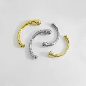 Metal Curved Double-Ended G-spot Massage Masturbation Sex Toy