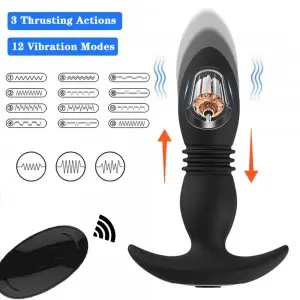 Remote Control 7 modes Butt Plug Thrusting Anal Prostate Massagers