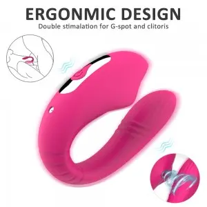 G Spot Sucker Wireless Remote Clitoris Sucking U Shaped Vibrators