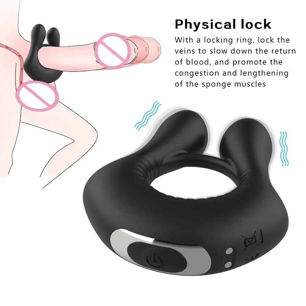 Male Sex Toys 3 Motors for Clitoris & Testicles Stimulation Pleasure Vibrating Cock Ring Featured Image