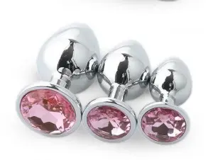3pcs/set Anal Beads Crystal Jewelry Anal Butt Plug Massage