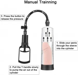 Manual Penis Vacuum Air Pump Strengthen Enlarger Booster Extender Device