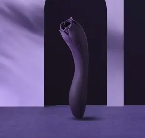 Rechargeable Rose Clitoris Nipple Licker 2 in 1 Clitoral G Spot Dildo Vibrator