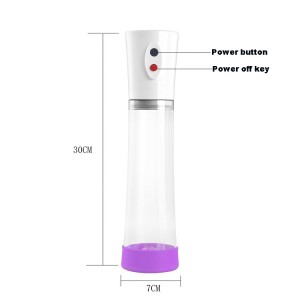 White USB-Powered Penis Pump Clear Bundle with 3 Small Sleeves