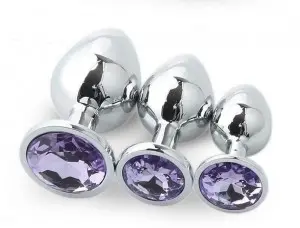 3pcs/set Anal Beads Crystal Jewelry Anal Butt Plug Massage