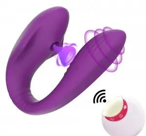 G Spot Sucker Wireless Remote Clitoris Sucking U Shaped Vibrators