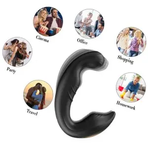 Remote Ergonomic Design Stimulate P-Spot Wiggle Prostate Massager